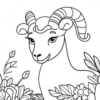 Aries Com Flores Para Colorir 131849-64494