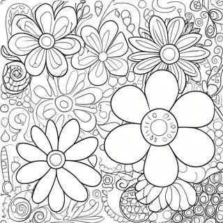 Desenho Para Colorir Do Flower Power Colorido Dos Anos 60 132230-64789