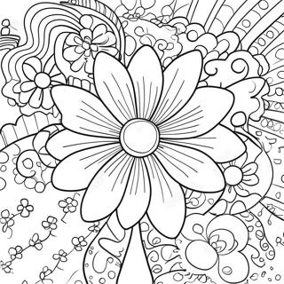 Desenho Para Colorir Do Flower Power Colorido Dos Anos 60 132230-64790