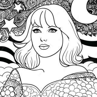 Desenho Para Colorir De Taylor Swift Na Noite Estrelada 132256-64809