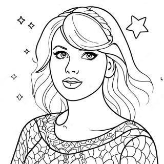 Desenho Para Colorir De Taylor Swift Na Noite Estrelada 132256-64810