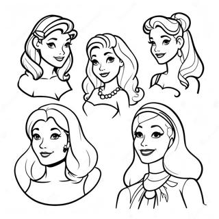 Desenho Para Colorir De Princesas Da Disney Hipster Vintage 132282-64830