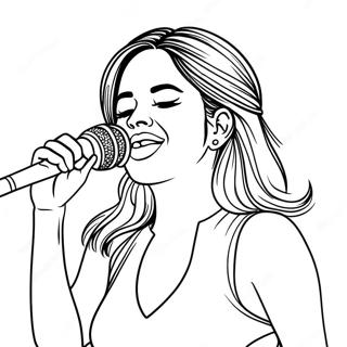 Pagina Para Colorir Da Selena Gomez Cantando No Palco 132436-64950