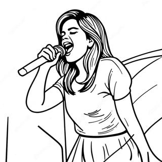 Pagina Para Colorir Da Selena Gomez Cantando No Palco 132436-64951