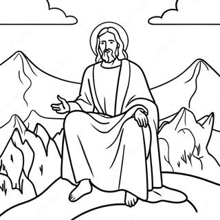 Jesus Ensinando Na Montanha Pagina Para Colorir 132462-64969