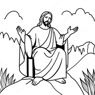Jesus Ensinando Na Montanha Pagina Para Colorir 132462-64970