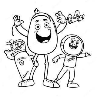 Pagina Para Colorir Dos Personagens Divertidos Do Gonoodle 132566-65053
