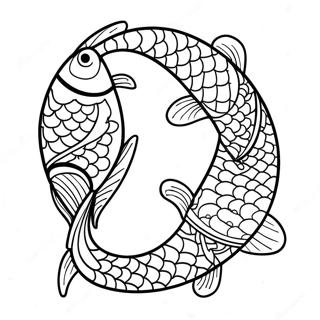Pagina Para Colorir De Peixe Koi Colorido Nadando 132771-65211