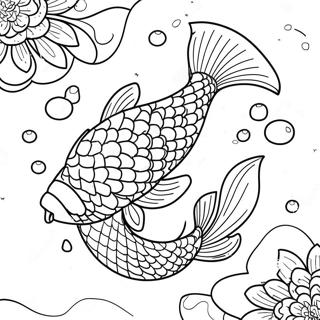 Pagina Para Colorir De Peixe Koi Majestoso Em Um Lago 132772-65213