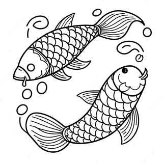 Pagina Para Colorir De Peixe Koi Majestoso Em Um Lago 132772-65214