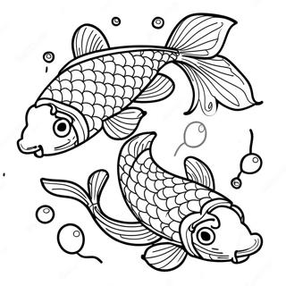 Pagina Para Colorir De Peixe Koi Majestoso Em Um Lago 132772-65215