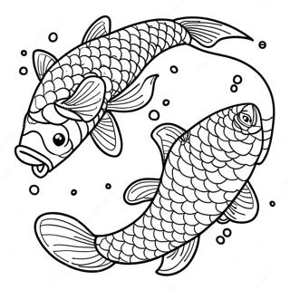 Pagina Para Colorir De Peixe Koi Majestoso Em Um Lago 132772-65216