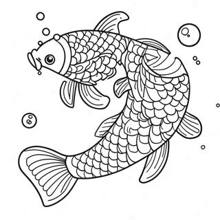 Pagina Para Colorir De Peixe Koi Elegante Com Bolhas 132774-65222