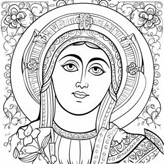 Pagina Para Colorir De Icone Ortodoxo Intricado 132823-65253