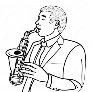 Pagina Para Colorir De Musico De Jazz Tocando Saxofone 133031-65422
