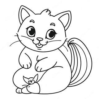 Gato Banana Páginas Para Colorir