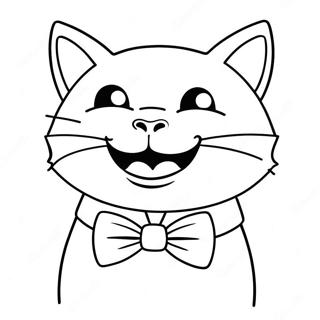 Pagina Para Colorir Do Gato Banana Feliz Com Gravata Borboleta 133108-65478
