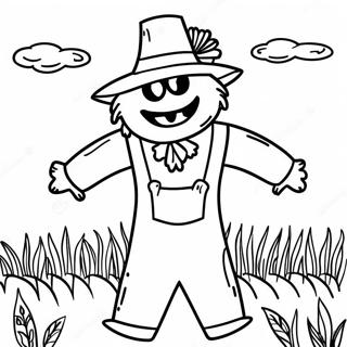 Pagina Para Colorir Do Espantalho Colorido No Campo 133135 65503