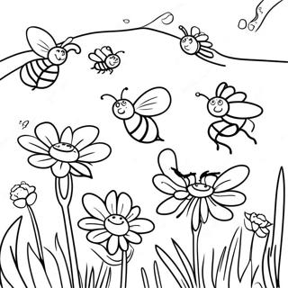 Pagina Para Colorir Das Abelhas Zumbindo Em Um Campo 133161-65523
