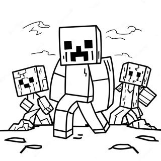 Zumbi Do Minecraft Páginas Para Colorir