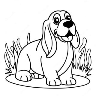 Basset Hound Páginas Para Colorir