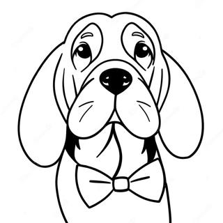 Pagina Para Colorir De Basset Hound Com Gravata Borboleta 133389-65695