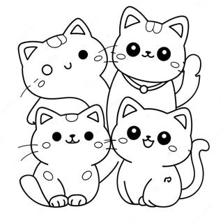 Gatos Kawaii Pagina Para Colorir 133438-65721