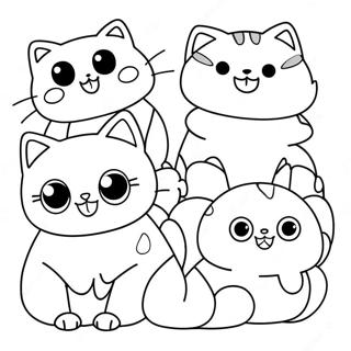 Gatos Kawaii Pagina Para Colorir 133438-65722