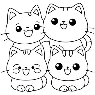 Gatos Kawaii Pagina Para Colorir 133438-65724