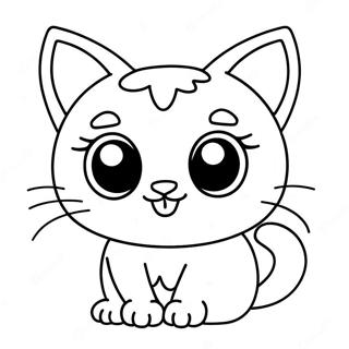 Gato Kawaii Fofo Com Olhos Grandes Pagina Para Colorir 133439-65725