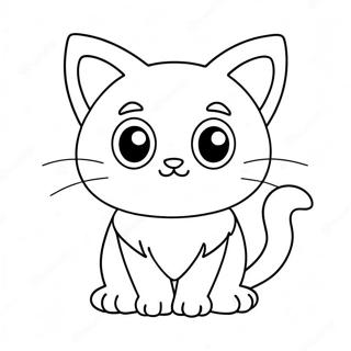 Gato Kawaii Fofo Com Olhos Grandes Pagina Para Colorir 133439-65726