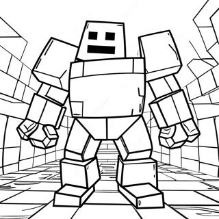 Golem De Ferro Minecraft Páginas Para Colorir