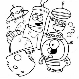 Pagina Para Colorir De Personagens De Futurama No Espaco 133775-65985