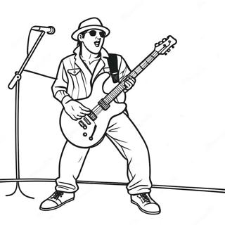 Pagina Para Colorir Do Rockstar Eletrico Se Apresentando No Palco 133905-66085