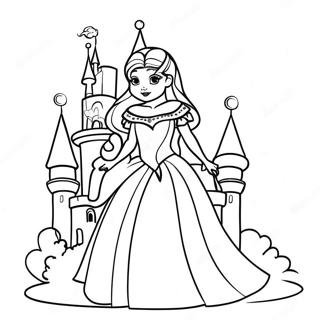 Pagina Para Colorir Da Princesa Da Neve Magica Em Um Castelo Brilhante 134011-66174