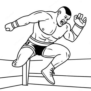 Pagina Para Colorir Do Lutador Da Wwe Pulando Sobre O Oponente 134035-66185