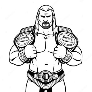 Pagina Para Colorir Do Triple H Segurando Dois Cintos 134037-66193