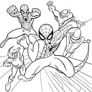 Pagina Para Colorir Do Homem Aranha Lutando Contra Viloes 134088-66236