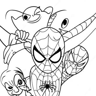 Pagina Para Colorir Do Homem Aranha E Amigos 134089-66237