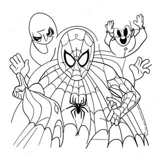 Pagina Para Colorir Do Homem Aranha E Amigos 134089 66239