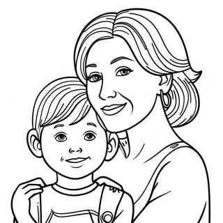 Mãe E Filho Páginas Para Colorir