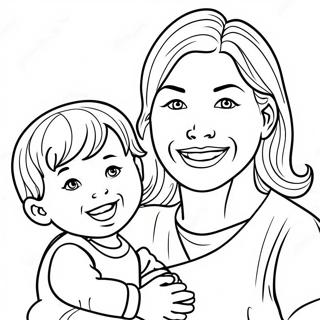 Pagina Para Colorir De Mae E Filho Felizes 134114-66255