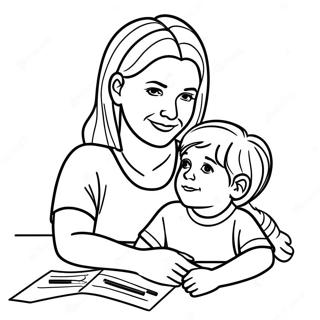 Pagina Para Colorir De Mae E Filho Criativos 134115-66258