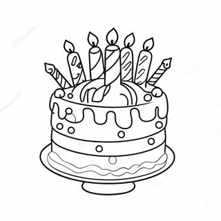 Pagina Para Colorir De Bolo De Aniversario Colorido 13412-2928