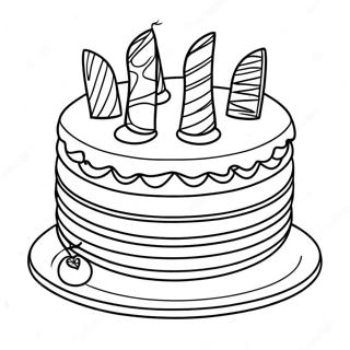 Pagina Para Colorir De Bolo De Camadas De Chocolate 13413-2929