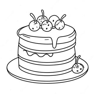 Pagina Para Colorir De Bolo De Camadas De Chocolate 13413-2930