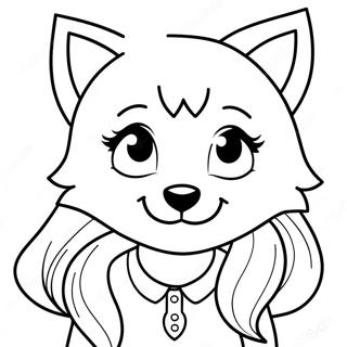 Pagina Para Colorir De Garota Lobo Anime Fofa 134238 66347
