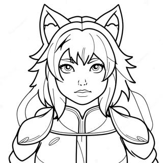 Pagina Para Colorir De Garota Lobo Anime Fierce 134239-66349