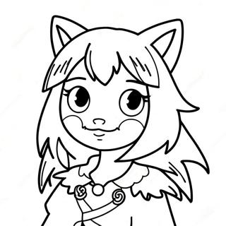 Pagina Para Colorir Da Garota Lobo Misteriosa Anime 134241 66357