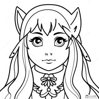 Pagina Para Colorir Da Garota Lobo Misteriosa Anime 134241 66359